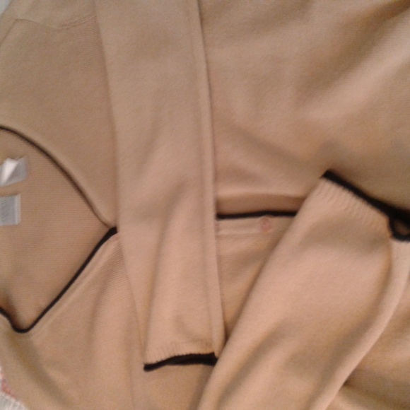 Emma James Petite Brown Button Down Sweater - Picture 5 of 7